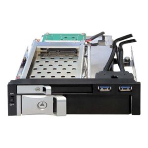 DeLOCK 5.25 Mobile Rack for 1 x 2.5 + 1 x 3.5 SATA HDD + 2 x USB 3.0 Ports