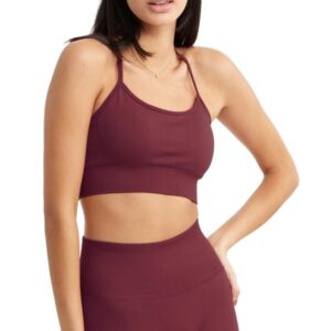 Drop Of Mindfulness Signature Seamless Bra, S, Ruby Wine