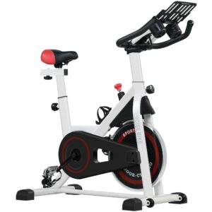 Ergometer, justerbar modstand, op til 120 kg, stål, l103 x b53 x h100-114 cm, hvid/sort