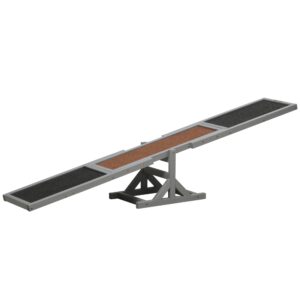Hundevippe aqulity vippe hundesportsvippe, 180 x 30 x 30 cm, grå + brun