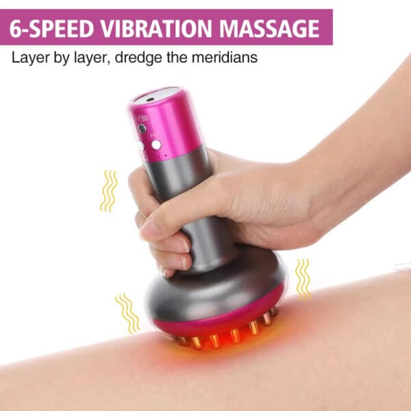 Intelligent elektrisk meridianbørste Bærbar massager med EMS & rødt Lys