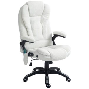 Kontorstol massagefunktion massage kontorstol, massagefunktion, højdejusterbar, 67 x 74 x 107-116 cm, hvid