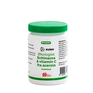 Kurm Ø Echinacea & Vitamin C - 60 kaps.
