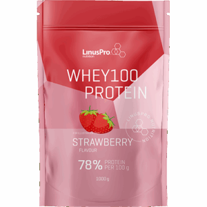 LinusPro Nutrition Whey100 - Jordbær (1 kg)