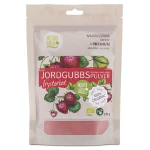 Mother Earth Frysetørret Jordbærpulver Raw & Øko, 100 g