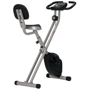 Motionscykel med 8 niveauer justerbar magnetisk modstand højdejusterbar stål sort+grå