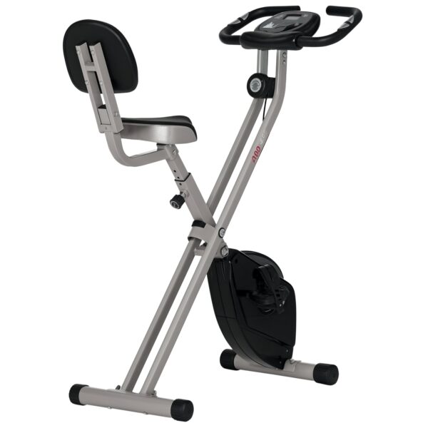 Motionscykel med 8 niveauer justerbar magnetisk modstand højdejusterbar stål sort+grå