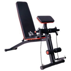 Multifunktionel vægtbænk multigym med fjederbooster træningsbænk vægt op til 120 kg sort 54 x 160 x 106 cm