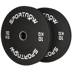 Vægtskiver, 2 x 10 kg, olympisk standard, gummi, lav støj, sort