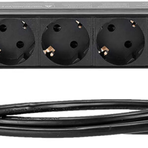 AH 87471O 19"/1unit Rack strømskinne med 8xSchuko udtag