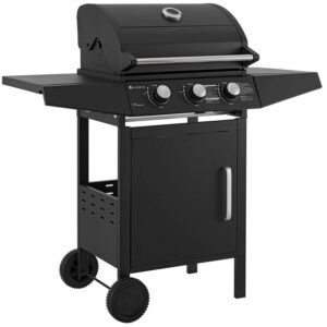 BBQ gasgrill med 3 brændere; overtræk - den komplette grilloplevelse