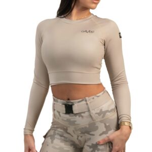 Gavelo Cropped Longsleeve, S, Sand Dune