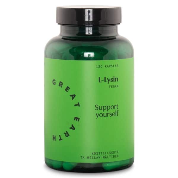 Great Earth L-Lysin, 120 kapsler