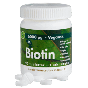 Grønne Vitaminer Biotin 6000 Âµg (90 tabl)
