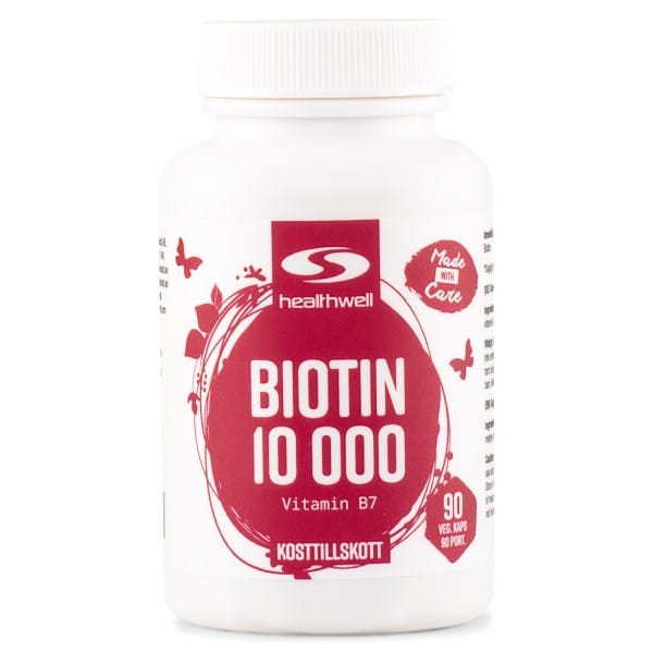 Healthwell Biotin 10000, 90 kapsler