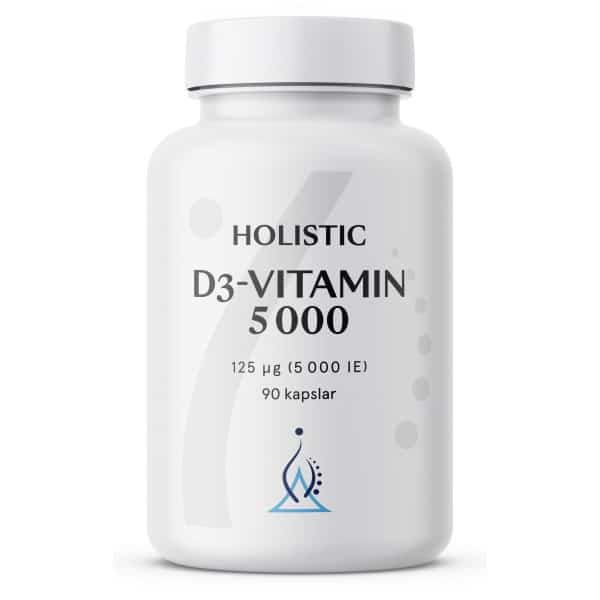 Holistic D3-vitamin 5000 IE, 90 kapsler