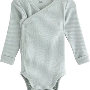 Långärmad Omlottbody i Mjuk, Ribb