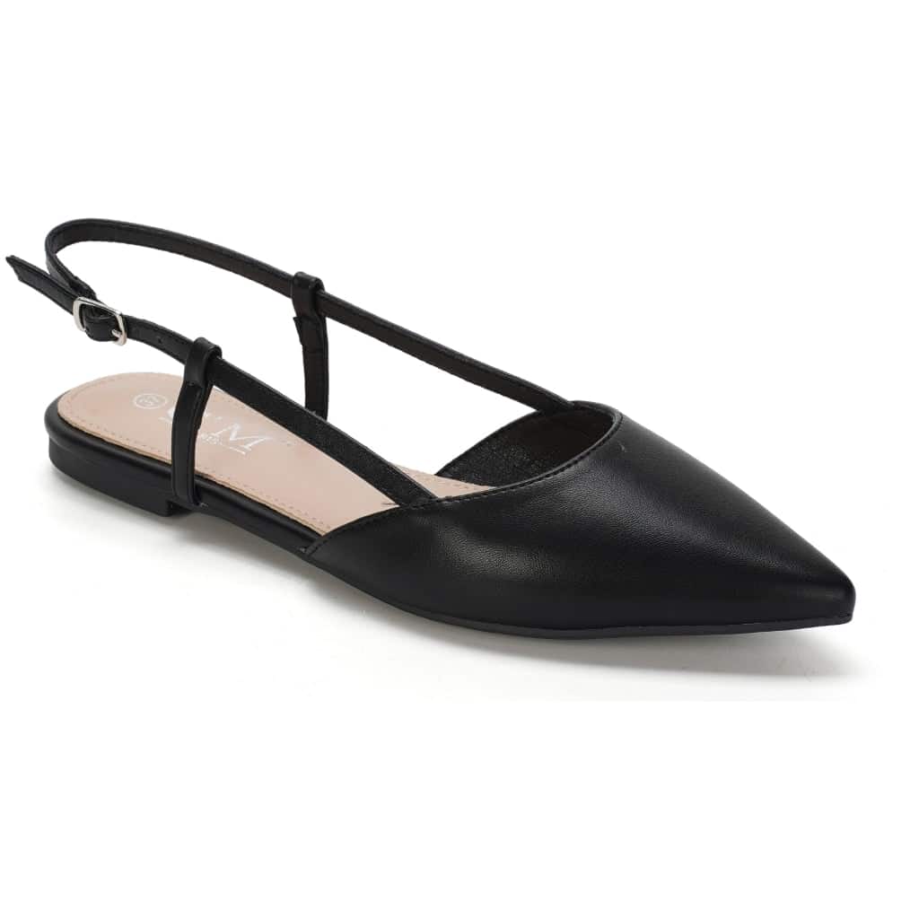 Maelle dame slingback ballerina sko BS-8 - Black