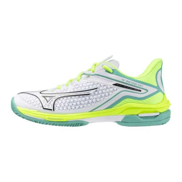 Mizuno Wave Exceed Tour 6 CC Women (White/Black/Mizuno Neo Lime) - 36.5