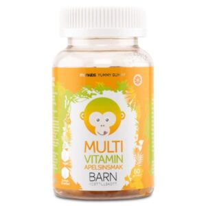 Monkids Multivitamin + Appelsin, 60 tyggetabletter