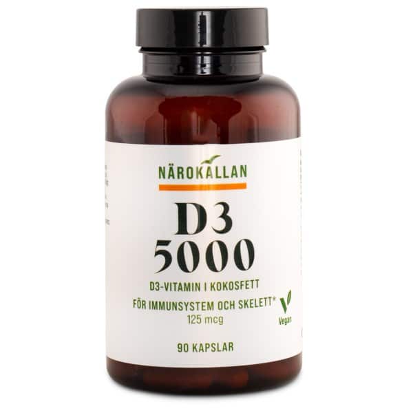 Närokällan D3 5000 Vegan, 90 kapsler