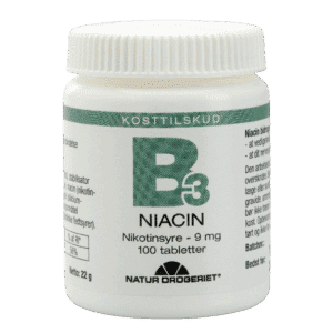 Natur Drogeriet B3 Niacin Nikotinsyre 9 mg (100 tab)