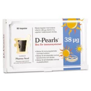 Pharma Nord D-Pearls Vitamin D3 38 mcg, 80 kapsler