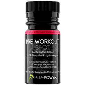 PurePower Pre Workout Shot (PWO) Røde bær 60 ml