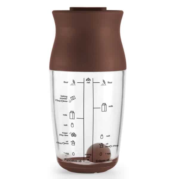 Shaker pandekagemixer, brun