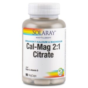 Solaray Cal-Mag 2:1 Citrate, 90 kapsler