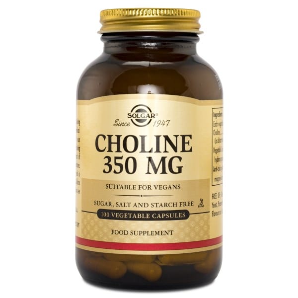 Solgar Choline, 100 kapsler