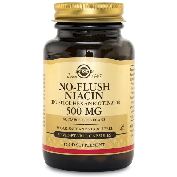 Solgar No-Flush Niacin, 50 kapsler