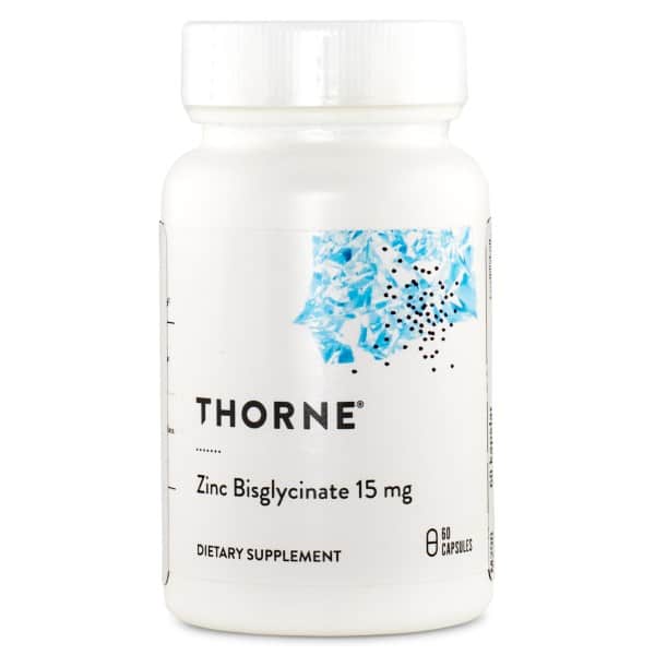 Thorne Zinc Bisglycinate 15 mg, 60 kapsler