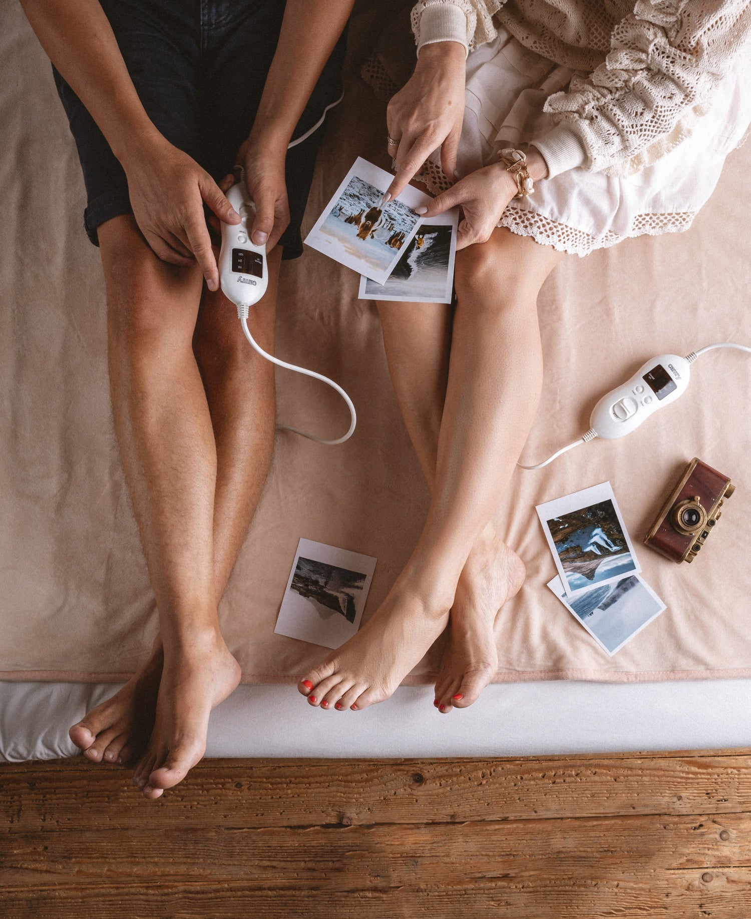 Varmetæppe, dobbelt, med Timer 8 varmeindstillinger (2 x 60W)