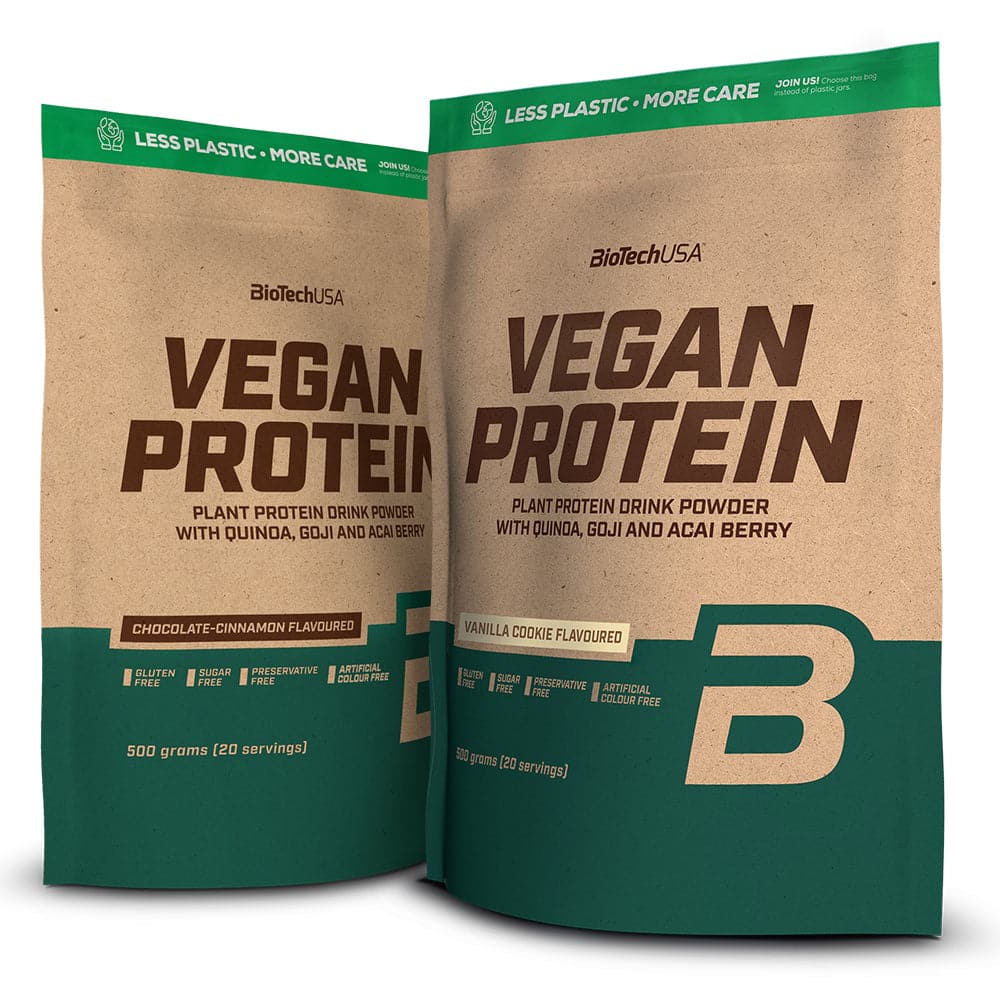 BioTechUSA Vegan Protein (2x500g) – Plantebaseret proteinpulver | Højt proteinindhold