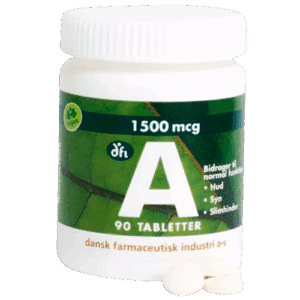 Grønne Vitaminer A-vitamin 1500 mcg (90 tabl)
