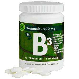 Grønne Vitaminer B3-vitamin 200 mg (90 tabletter)