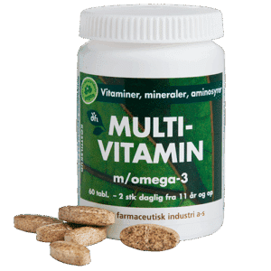 Grønne Vitaminer Multivitamin m/ Omega-3 (60 tabl)