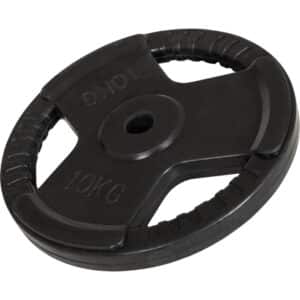 Gummi vægtskive med greb 10 kg (30 mm)