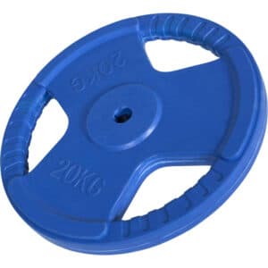 Gummi vægtskive med greb 20 kg (30 mm)