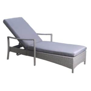 Homeville Solseng polyrattan natur m. grå hynde 109x35x66cm