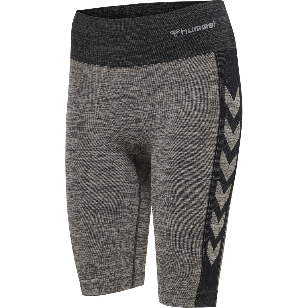 Hummel CLEA Seamless Cycling Shorts – Chateau Gray/Black Melange - Træningstøj til Kvinder