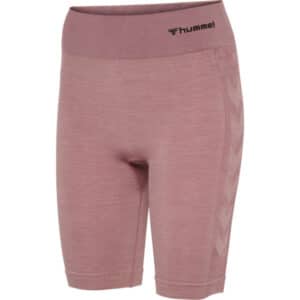 Hummel CLEA Seamless Cycling Shorts – Woodrose/Rose Taupe Melange - Træningstøj til Kvinder
