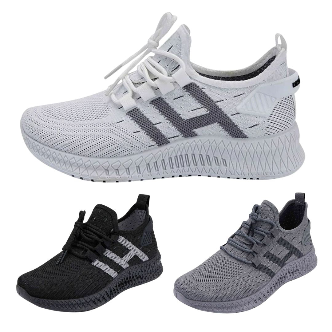 Løbesko/Sneakers til mænd, åndbare og stødabsorberende - Hvid / 41