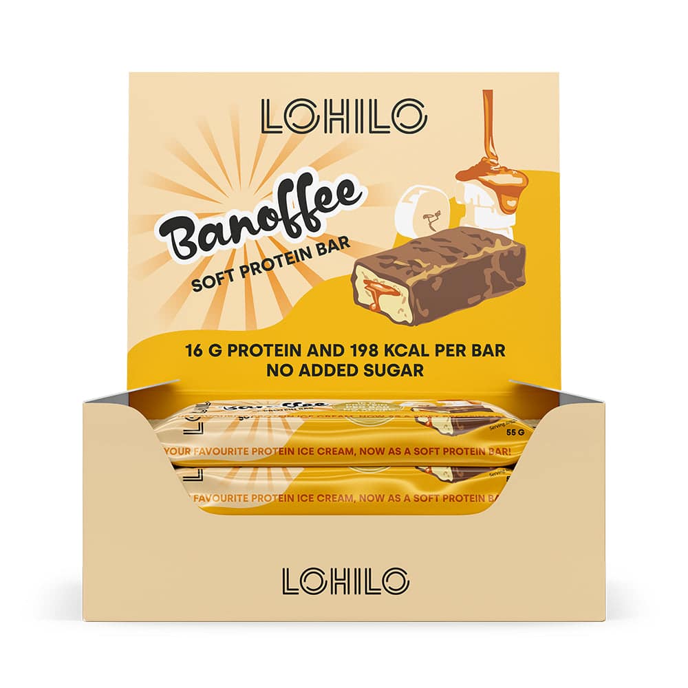 Lohilo Protein Bar - Banoffee (12x 55g) - OBS! BEDST FØR 30/11-25 - Proteinbars