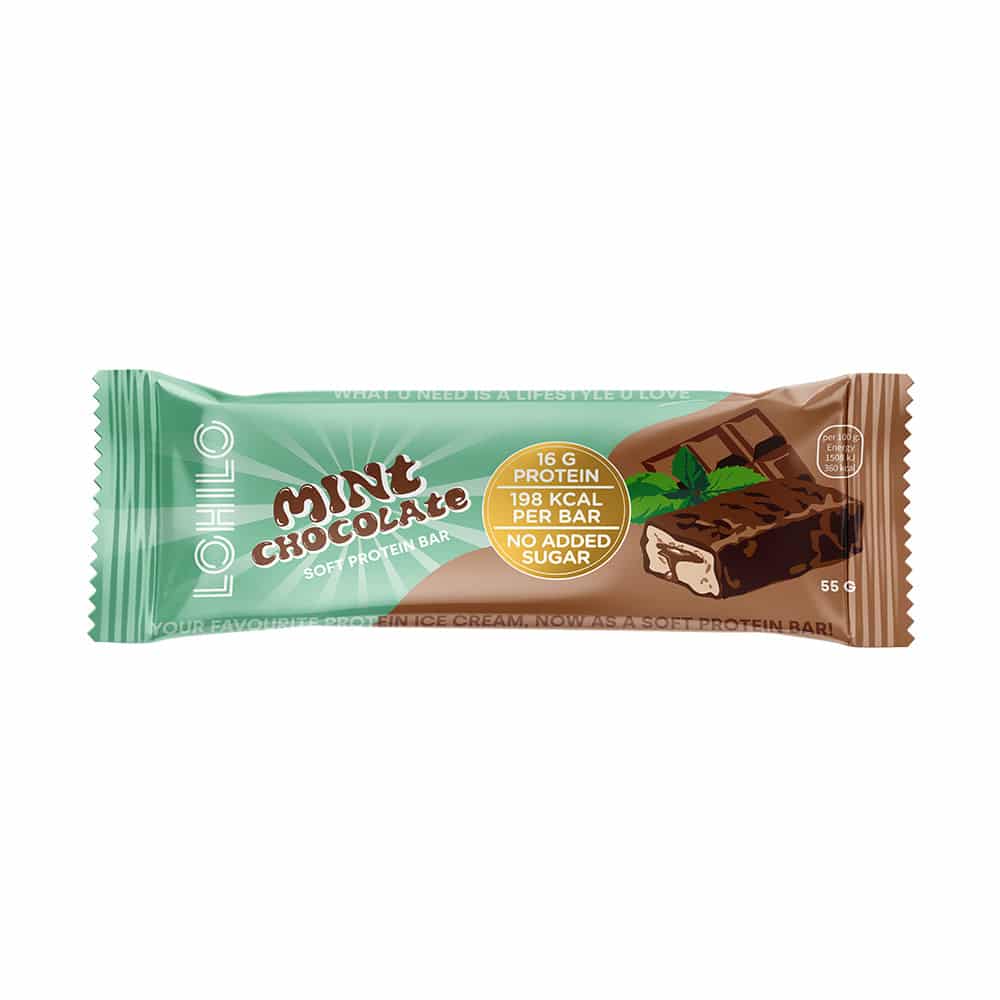 Lohilo Protein Bar - Mint Chocolate Chip (55g) - OBS! BEDST FØR 21/1-26 - Proteinbars