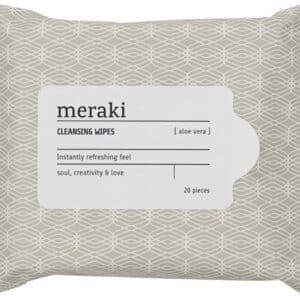 Makeup Remover Wipes, Aloe Vera, Varm Grå/hvid