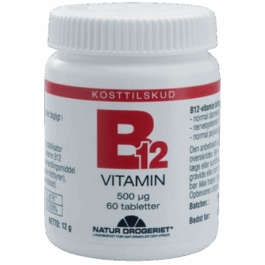 Natur Drogeriet B12 Vitamin 500 ug (60 tabletter)