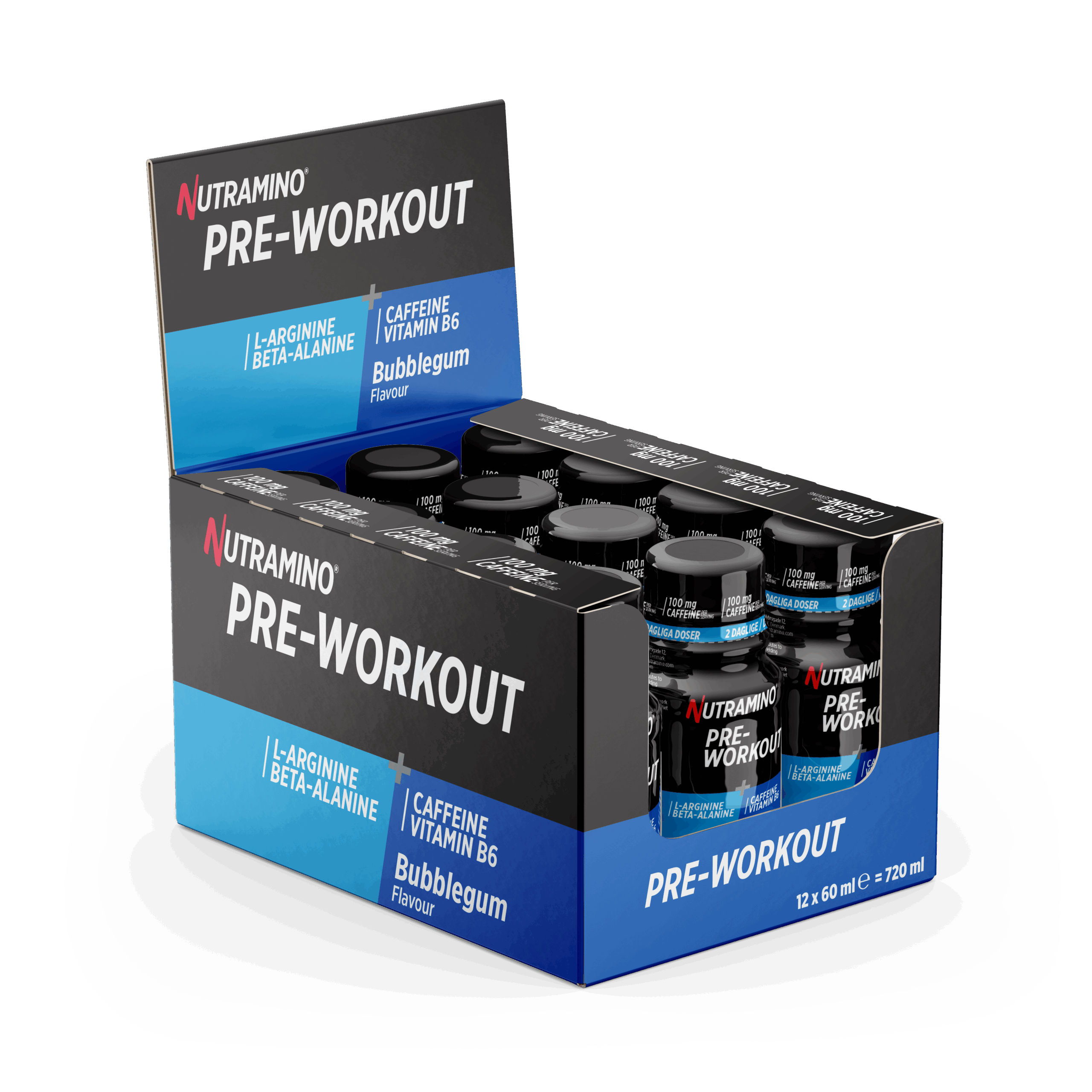 Nutramino Pre-Workout Shot - Bubblegum (12x 60ml) - Pre Workout