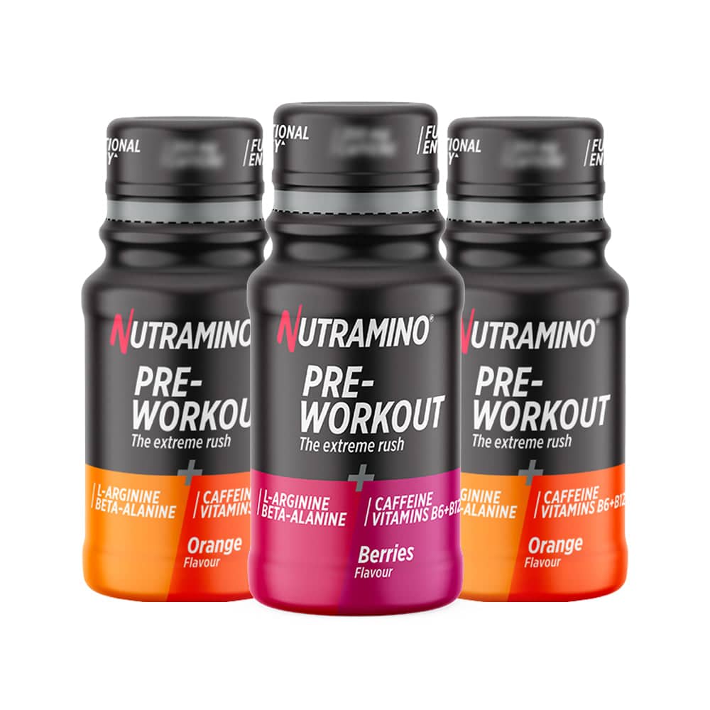 Nutramino Pre-Workout Shots - Bland Selv (12x 60ml) - Pre Workout